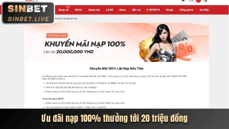 Ưu đãi nạp tiền lần đầu Hy88